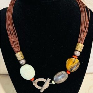 Silpada 925 Silver Multi-Stone Statement Necklace